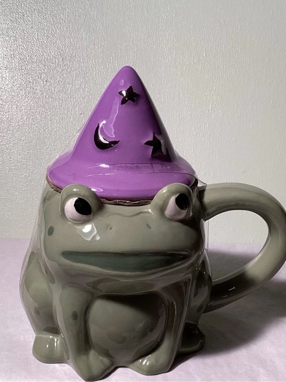 2026 Hyde & Eek Halloween “Green Frog” With Purple Hat Mug